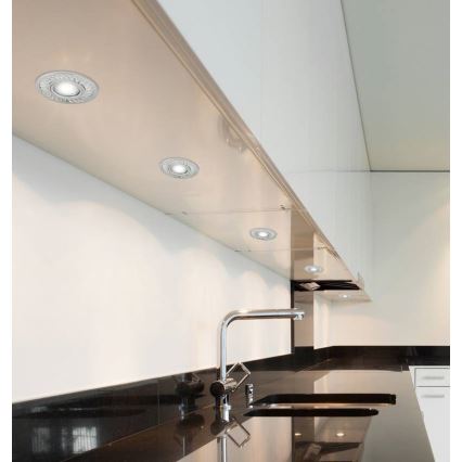 LED infälld belysning EYE 1xGU10/50W + LED/3W/230V