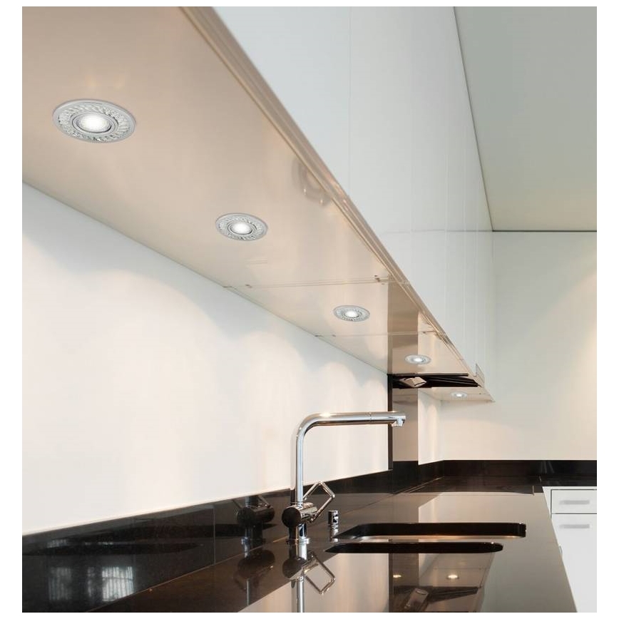 LED infälld belysning EYE 1xGU10/50W + LED/3W/230V