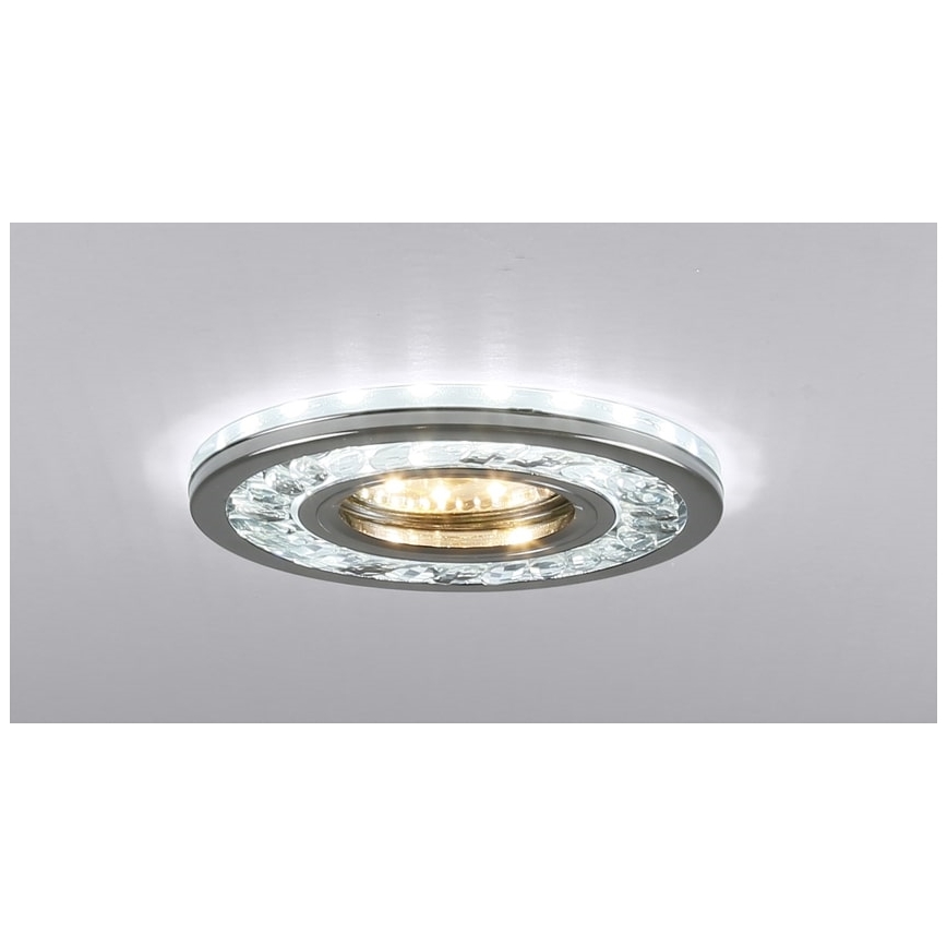 LED infälld belysning EYE 1xGU10/50W + LED/3W/230V