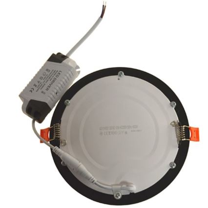 LED infälld belysning GERD LED/12W/230V 4000K svart