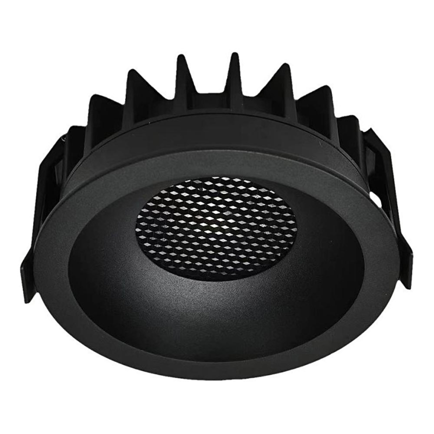 LED infälld belysning LED/12W/230V 3000/4000/6400K ø 8,6 cm svart