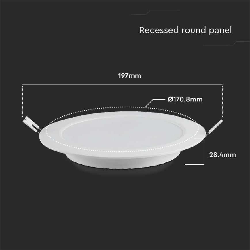 LED infälld belysning LED/12W/230V 6500K