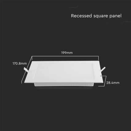 LED infälld belysning LED/12W/230V 6500K