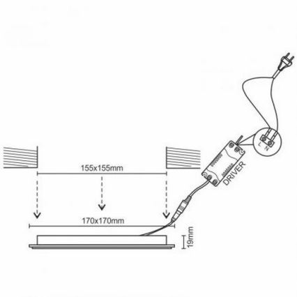 LED infälld belysning LED/12W/230V
