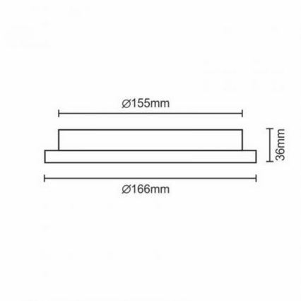 LED infälld belysning LED/12W/230V IP40