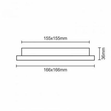 LED infälld belysning LED/12W/230V IP40