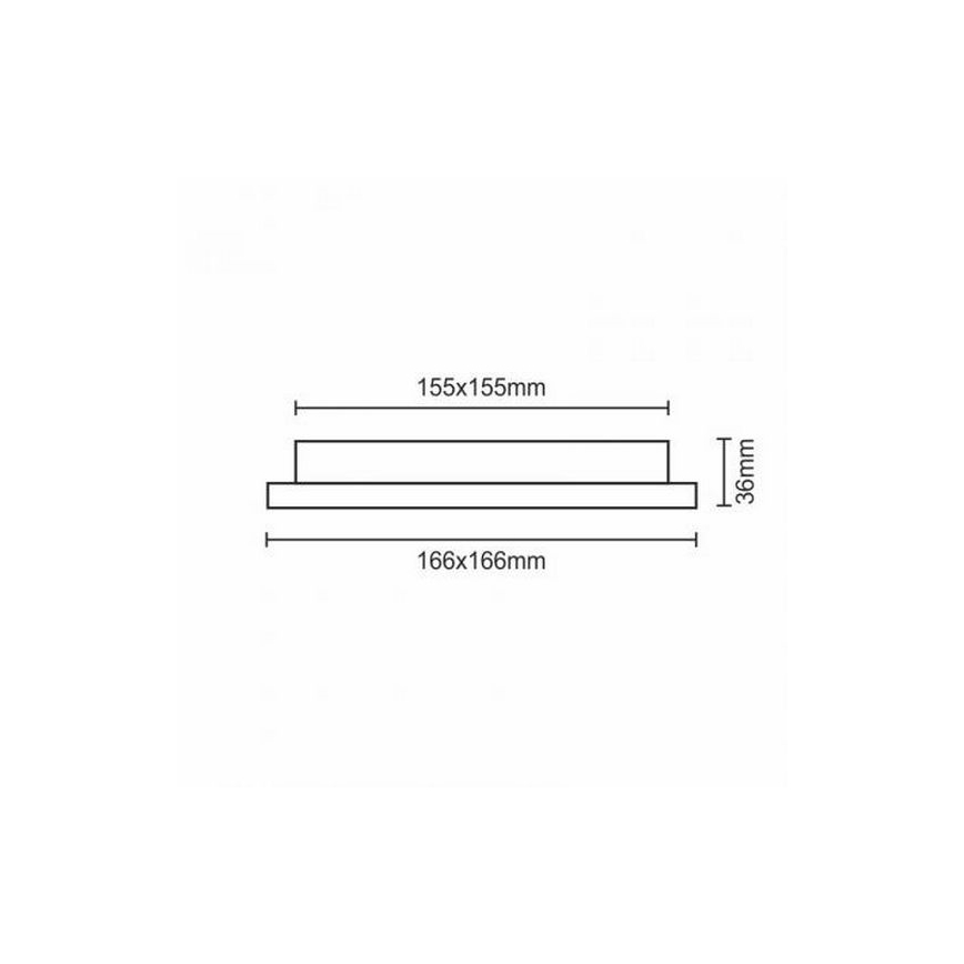 LED infälld belysning LED/12W/230V IP40