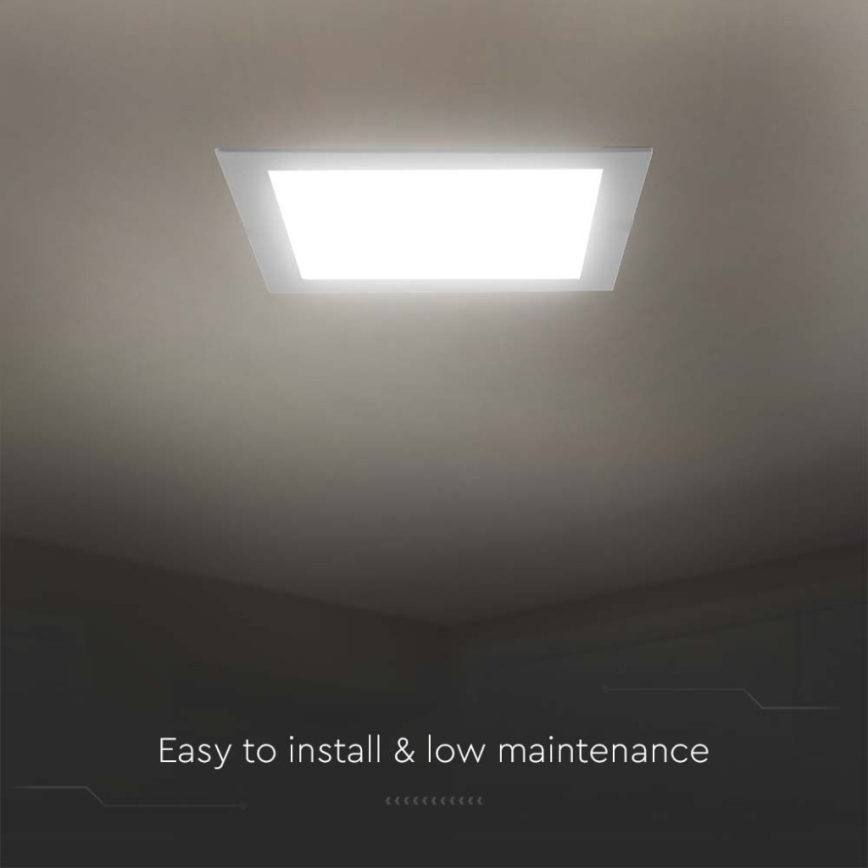 LED infälld belysning LED/18W/230V 22x22 cm 3000K vit