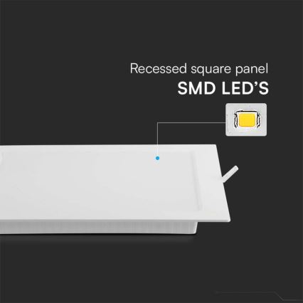 LED infälld belysning LED/18W/230V 22x22 cm 4000K vit