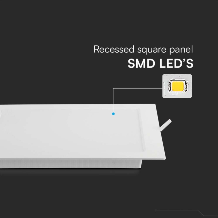 LED infälld belysning LED/18W/230V 22x22 cm 4000K vit