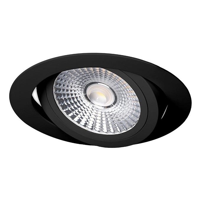LED infälld belysning LED/18W/230V 3000K diameter 11,5 cm svart