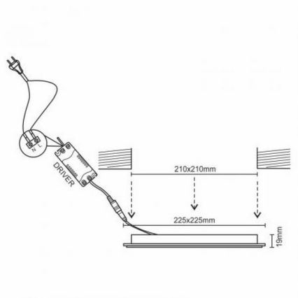 LED infälld belysning LED/18W/230V