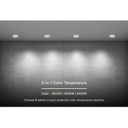 LED infälld belysning LED/24W/230V 3000/4000/6400K ø 13,5 cm vit