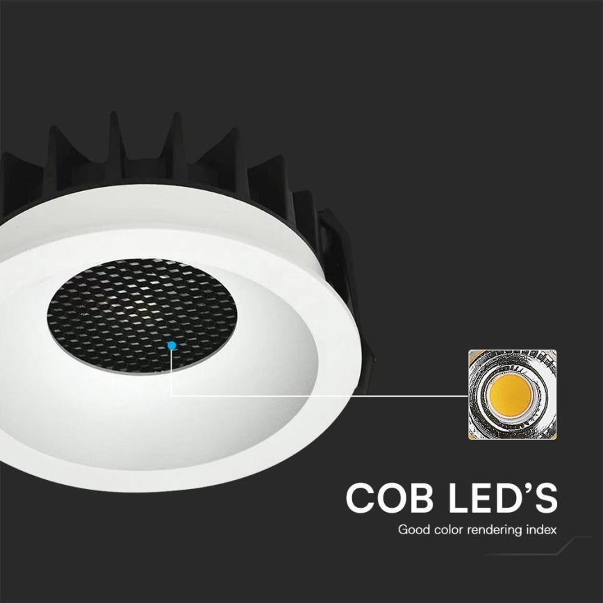 LED infälld belysning LED/24W/230V 3000/4000/6400K ø 13,5 cm vit