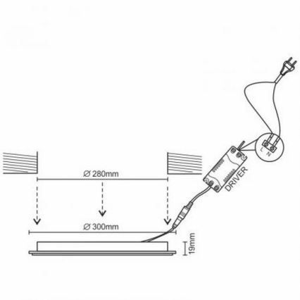 LED infälld belysning LED/24W/230V