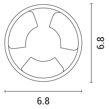 LED infälld belysning LED/3W/12V IP65