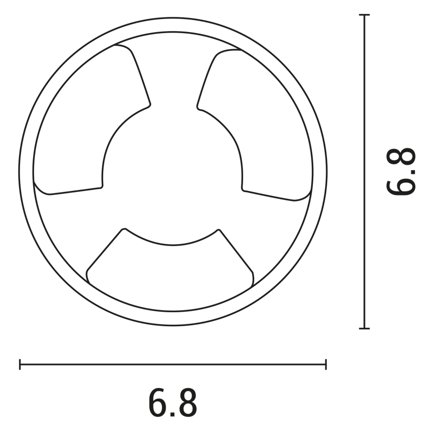 LED infälld belysning LED/3W/12V IP65