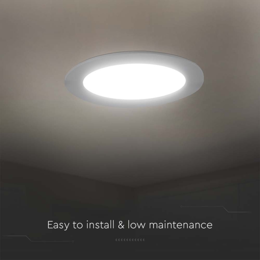 LED infälld belysning LED/6W/230V diameter 12 cm 4000K vit