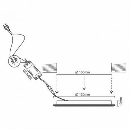 LED infälld belysning LED/6W/230V