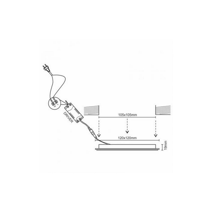 LED infälld belysning LED/6W/230V