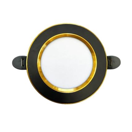 LED infälld belysning LED/7,5W/230V 4000K svart/guld