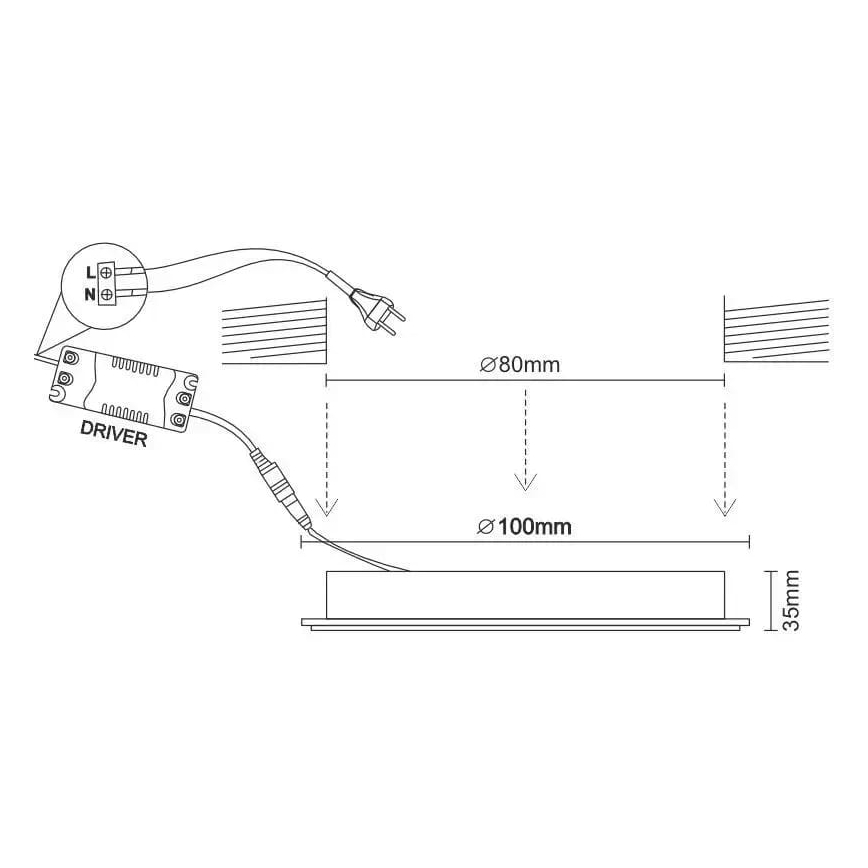 LED infälld belysning LED/7,5W/230V 4000K vit/guld