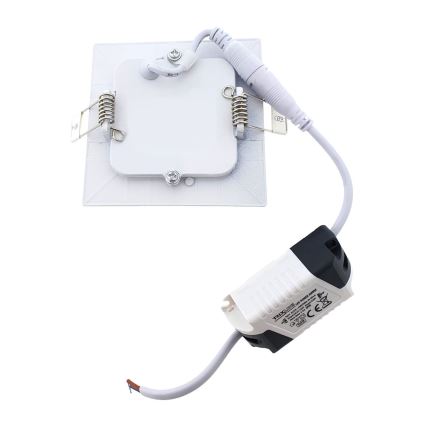 LED infälld belysning QTEC LED/3W/230V 6500K 8,3x8,3 cm