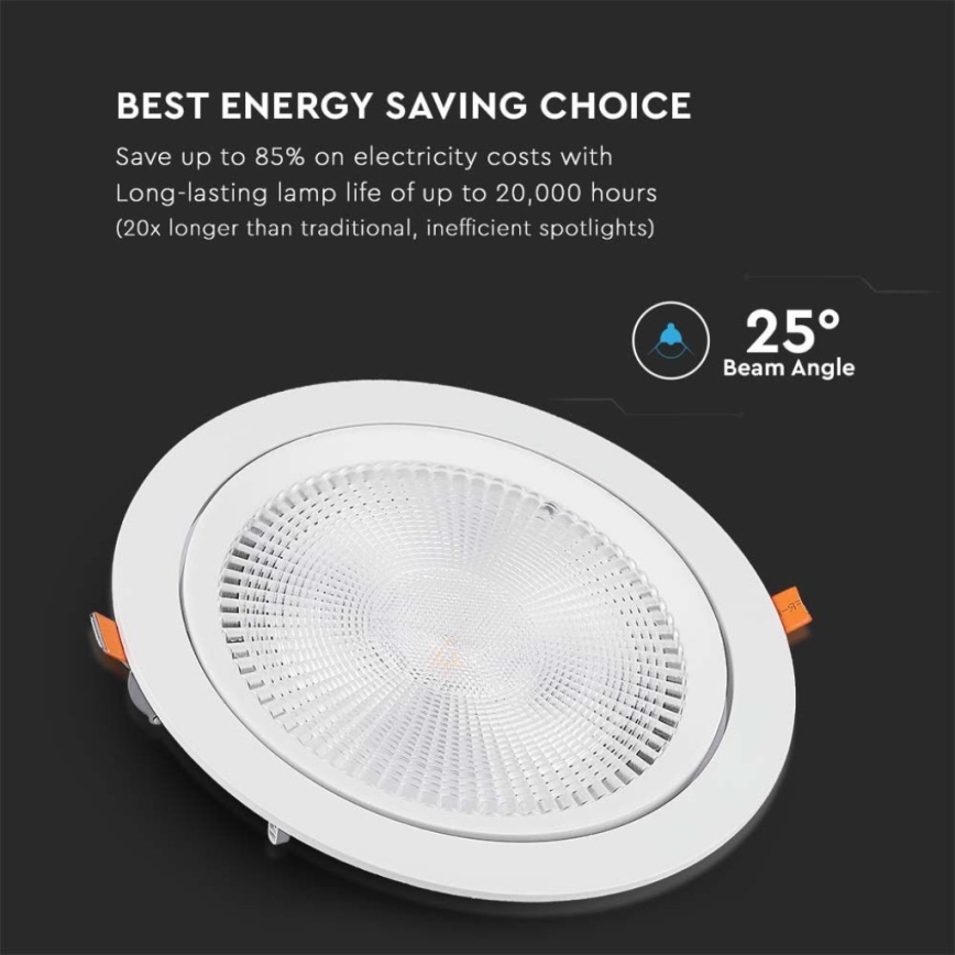 LED infälld belysning SAMSUNG CHIP LED/10W/230V 6400K