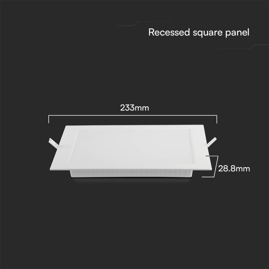 LED infälld belysning SAMSUNG CHIP LED/18W/230V 3000K 22x22 cm vit