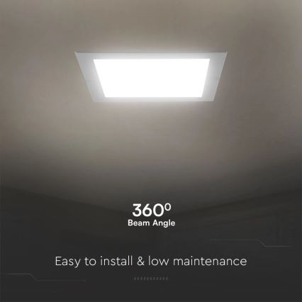 LED infälld belysning SAMSUNG CHIP LED/18W/230V 4000K 22x22 cm vit