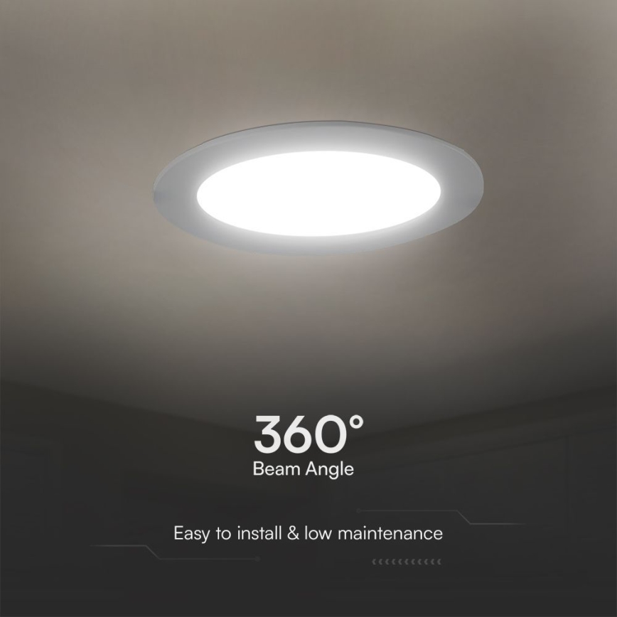LED infälld belysning SAMSUNG CHIP LED/18W/230V 6500K diameter 22 cm vit