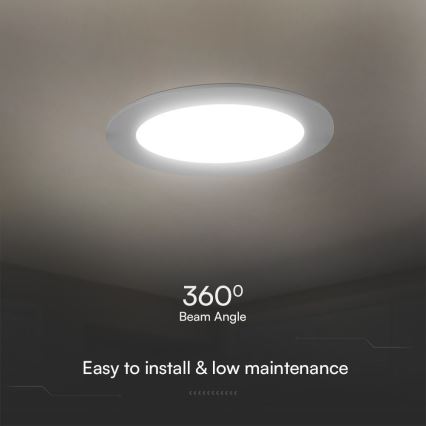 LED infälld belysning SAMSUNG CHIP LED/24W/230V 3000K diameter 29,4 cm vit