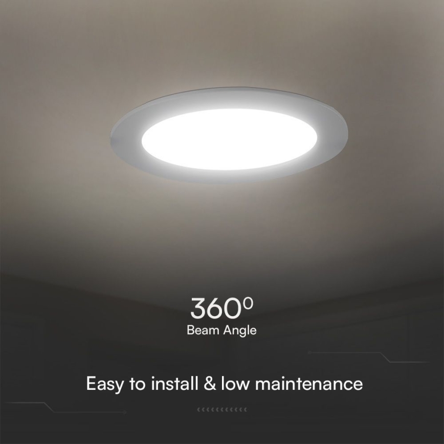 LED infälld belysning SAMSUNG CHIP LED/24W/230V 3000K diameter 29,4 cm vit
