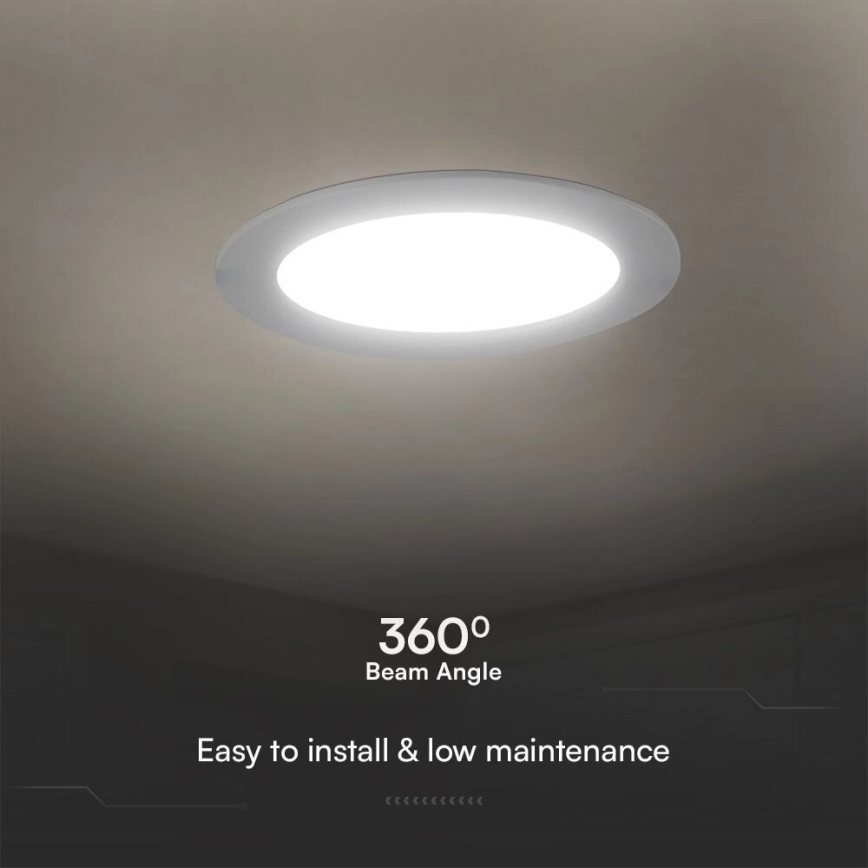LED infälld belysning SAMSUNG CHIP LED/24W/230V 4000K diameter 29,4 cm vit