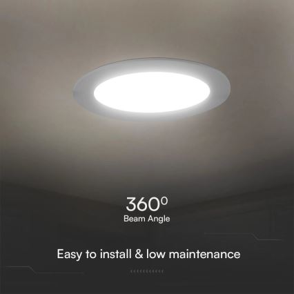 LED infälld belysning SAMSUNG CHIP LED/24W/230V 6500K diameter 29,4 cm vit