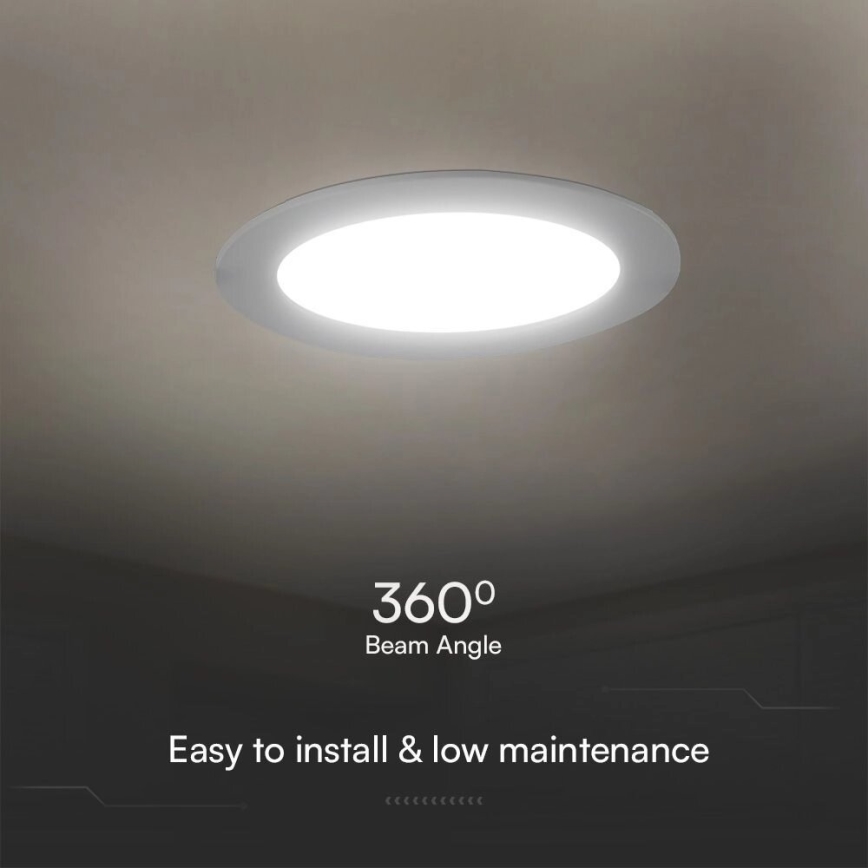 LED infälld belysning SAMSUNG CHIP LED/24W/230V 6500K diameter 29,4 cm vit