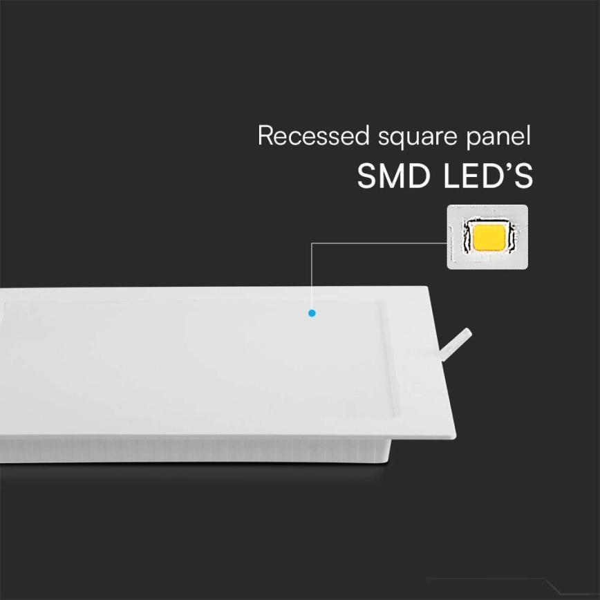 LED infälld belysning SAMSUNG CHIP LED/3W/230V 3000K 9x9 cm vit