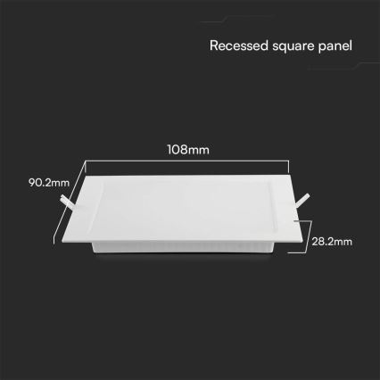 LED infälld belysning SAMSUNG CHIP LED/3W/230V 3000K 9x9 cm vit