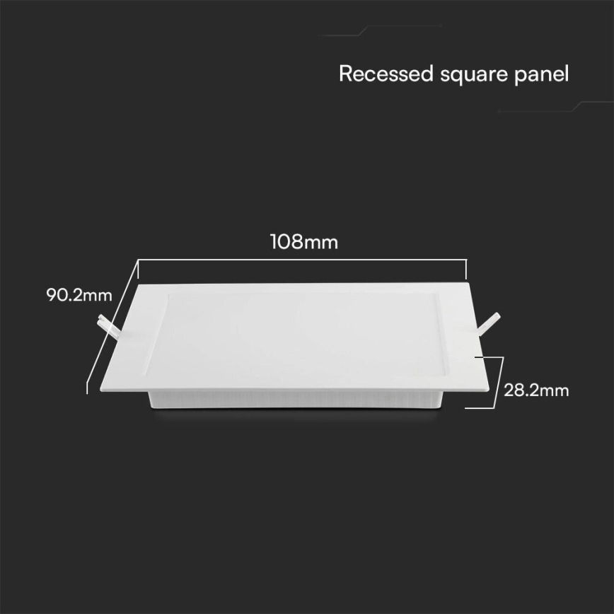LED infälld belysning SAMSUNG CHIP LED/3W/230V 3000K 9x9 cm vit