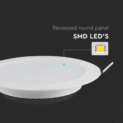 LED infälld belysning SAMSUNG CHIP LED/3W/230V 3000K diameter 9,5 cm vit