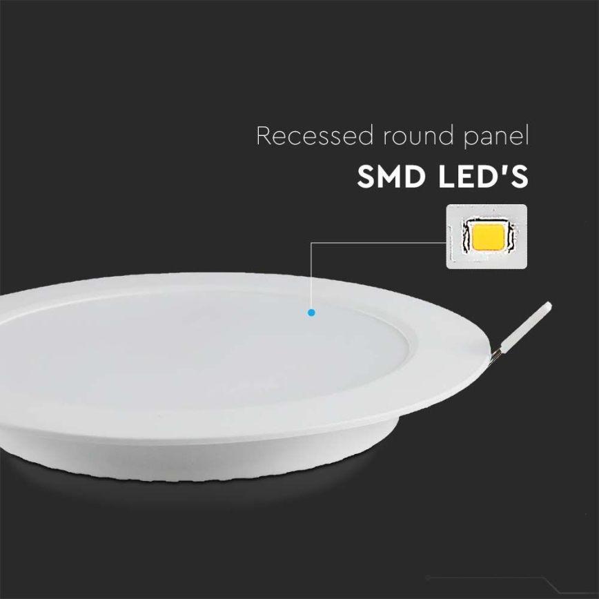 LED infälld belysning SAMSUNG CHIP LED/3W/230V 3000K diameter 9,5 cm vit