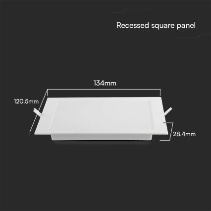 LED infälld belysning SAMSUNG CHIP LED/6W/230V 3000K 12x12 cm vit