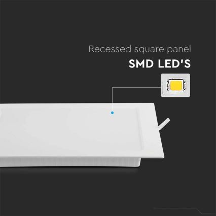 LED infälld belysning SAMSUNG CHIP LED/6W/230V 4000K 12x12 cm vit