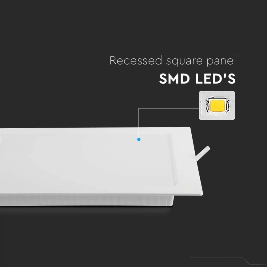 LED infälld belysning SAMSUNG CHIP LED/6W/230V 6500K 12x12 cm vit