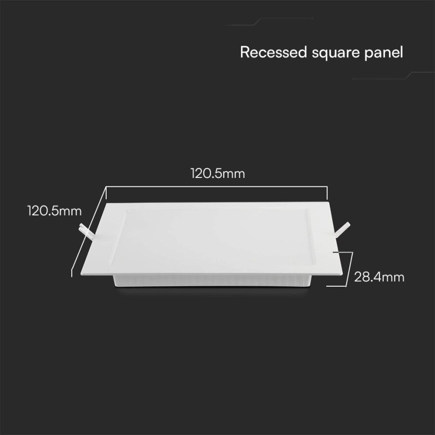 LED infälld belysning SAMSUNG CHIP LED/6W/230V 6500K 12x12 cm vit