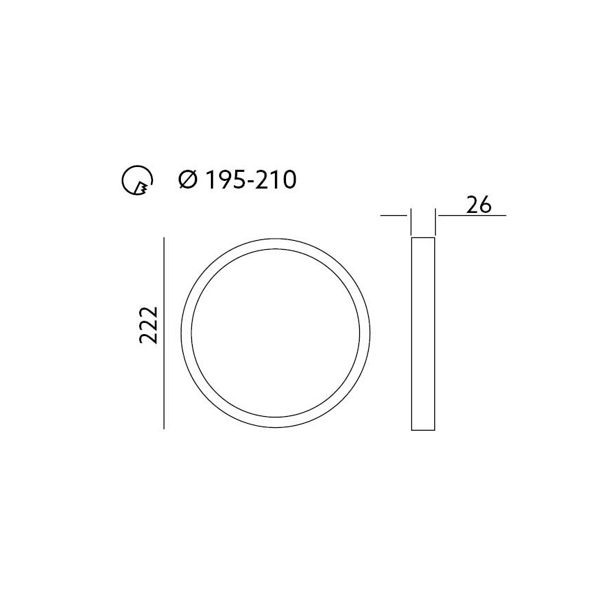 LED infälld belysning SIGARO PT LED/18W/230V 4000K IP40