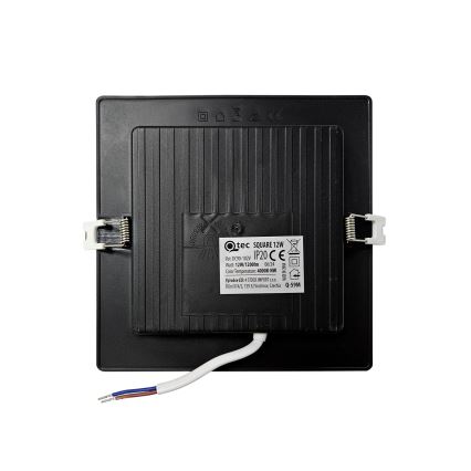 LED infälld belysning SQUARE LED/12W/230V 4000K 17x17 cm svart