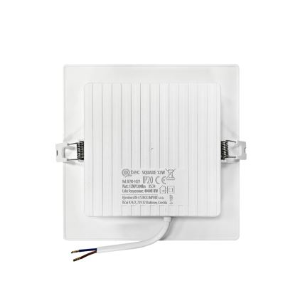 LED infälld belysning SQUARE LED/12W/230V 4000K 17x17 cm vit
