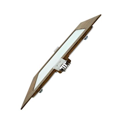 LED infälld belysning SQUARE LED/12W/230V 4200K 16,8x16,8 cm brun