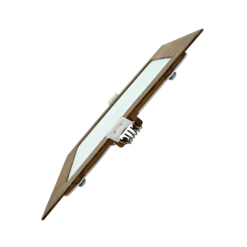 LED infälld belysning SQUARE LED/12W/230V 4200K 16,8x16,8 cm brun